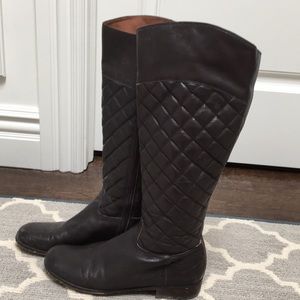 Quilted tall boots